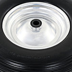 Wheelbarrow Wheels 2 pcs with Axles Solid PU 4.00-8 390 mm 142979