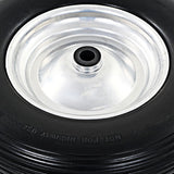 Wheelbarrow Wheels 2 pcs with Axles Solid PU 4.00-8 390 mm 142979