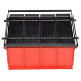 ZNTS Paper Log Briquette Maker Steel 38x31x18 cm Black and Red 142922