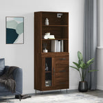 Highboard Brown Oak 69.5x34x180 cm Engineered Wood 3189508