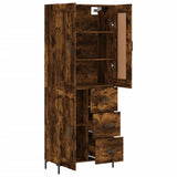 Highboard Smoked Oak 69.5x34x180 cm Engineered Wood 3200006