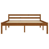 ZNTS Bed Frame without Mattress Honey Brown Solid Pine Wood 140x200cm 283211