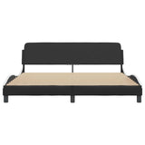 Bed Frame "Dover" Black and White 180x200 cm Super King Faux Leather 373340