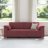 Sofa Wine Red 219 x 77 x 82 cm Fabric 4105240