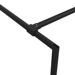 Walk-in Shower Wall Black 140x195 cm Half Frosted ESG Glass 152109