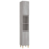 3 Piece Bathroom Furniture Set Grey Sonoma Engineered Wood 3185603
