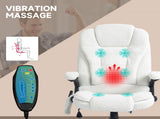 Boucle Six-Point Massage Office Chair - White T3398P330373