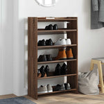 ZNTS Shoe Rack Brown Oak 60x25x100 cm Engineered Wood 859875