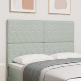 Headboard with Headboard Light Grey 160 cm Faux Leather 3337764