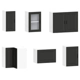 11 Piece Kitchen Cabinet Set Porto Black Engineered Wood 3314962