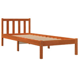 Bed Frame without Mattress Wax Brown 90x200 cm Solid Wood Pine 844806
