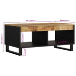 Coffee Table 90x50x40 cm Solid Wood Mango 352869