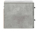 Wall-Mounted Bedside Cabinet with Drawer 2 pcs Concrete Grey 898982