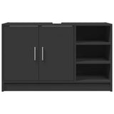 Sink Cabinet Black 90x29x55 cm Engineered Wood 848123