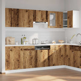 ZNTS 11 Piece Kitchen Cabinet Set Old Wood Engineered Wood 3328579