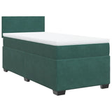 Box Spring Bed with Mattress Dark Green 100x200 cm Velvet 3286231