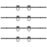 Sliding Door Hardware Kit 400 cm Steel Black 3295758