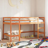Kids' Loft Bed without Mattress with Ladder Wax Brown 90x200 cm 852398