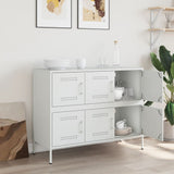 ZNTS Sideboard White 100.5x39x79 cm Steel 843101