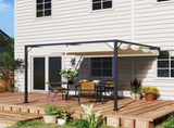 3 x 3 m Pergola, with Sliding Canopy - Cream White T3398P318781