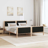 Bed frame Brown and black 180 x 200 cm Solid pine wood 3394305