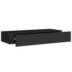Wall-mounted Drawer Shelves 2 pcs Black 60x23.5x10cm MDF 330258