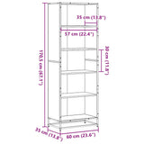 Bookcase Sonoma Oak 60x35x170.5 cm Engineered Wood 3300851