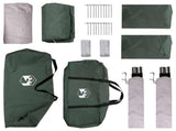 Side Tent Army Green 410 x 410 x 250 cm Polyester and Steel 42028684