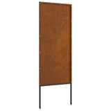 Garden Privacy Screen Rusty 50 x 140 cm Weathering Steel 876293