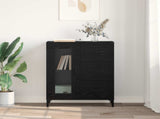 Sideboard Black Oak 69.5 x 34 x 90 cm Engineered Wood and Iron 880844