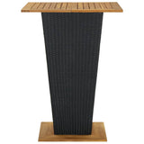 9 Piece Garden Bar Set with Cushions Poly Rattan Black 3095454