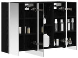 Bathroom Mirror Cabinet Black Oak 63.5 x 15.5 x 60.5 cm 889248