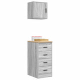 Garage Cabinets 2 pcs Concrete Grey Engineered Wood 3328326