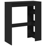 ZNTS Bar Table with Racks Black 90x40x103.5 cm Engineered Wood 854374