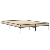 Bed Frame without Mattress Sonoma Oak 150x200 cm King Size 845012