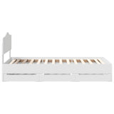 Bed Frame with Drawer White 90 x 190 cm Engineer Wood 3413047