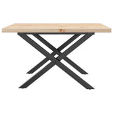 Coffee Table X-Frame 60x60x40.5 cm Solid Wood Pine and Steel 3282748