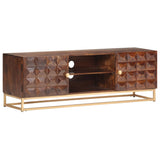 TV Cabinet 124x29x45 cm Solid Mango Wood 323404