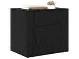 Bedside Cabinet Black Oak 35 x 50 x 60 cm Engineered Wood 881071