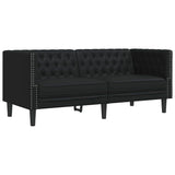 Living Room Couch 3 pcs Black 194 x 74.5 x 70.5 cm Faux Leather 3385863