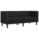 Living Room Couch 3 pcs Black Faux Leather 3385863