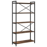 Bookshelf Smoked Oak 80 x 30 x 155 cm Engineered Wood 868415