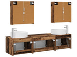Bathroom Cabinet Set 5 pcs Old Wood Engineered Wood 3406573
