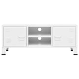 Industrial TV Cabinet White 105x35x42 cm Metal 339619