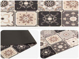 Kitchen Rug Grey and Beige Mosaic 300 x 60 cm 100% Polyamide 42045712