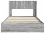Bed Frame with Storage and Headboard Grey Sonoma 75 x 190 cm 3414430