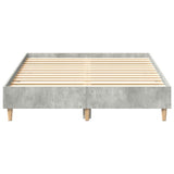 Bed Frame No Mattress Concrete Grey 135x190 cm Double Engineered Wood 861069