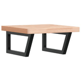 Basin Shelf Wall Mounted Steel and Solid Wood Beech 3302423