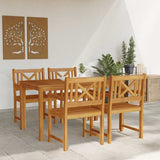 Garden Dining Set 5 pcs Brown Solid Acacia Wood 3375650