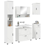 Bathroom Furniture Set 5 pcs High Gloss White 3393077